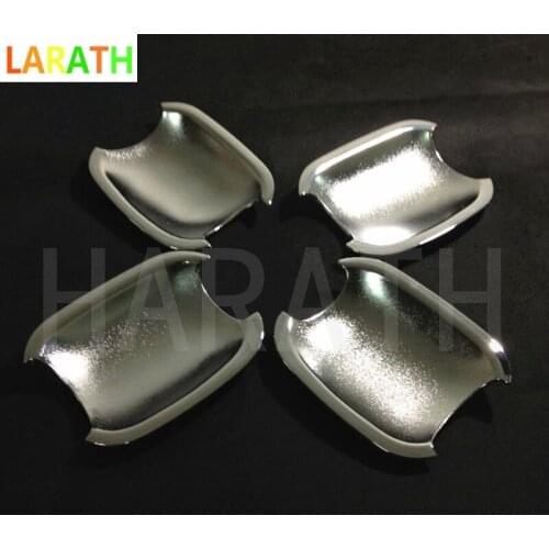 High quality car body cover stick trim ABS chrome door inner built handle bowl frame 4pcs for Peugeot 301 2014 2015 2016 2017