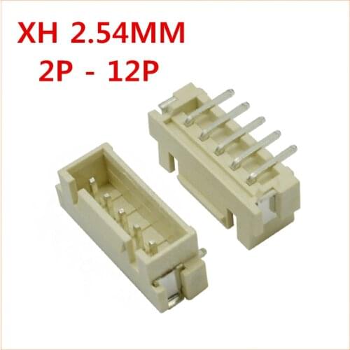 XH 2.54mm Spacing Connector Vertical SMD Socket 2P/3P/4P/5P/6P/8P/9P/10P/11P/12P 2.54 mm Pitch Patch Plug Connector
