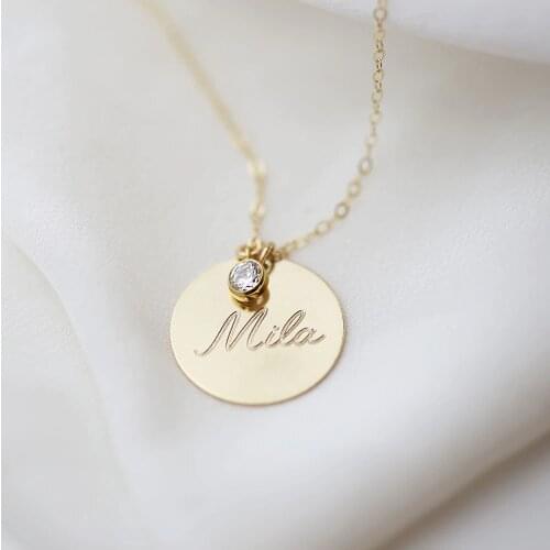 Gold Disk Necklace Handmade Initial Letter Necklace Coins Choker Gold Filled Pendants Collier Femme Kolye Jewelry Boho Necklace