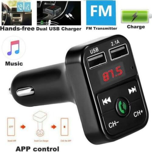 1pc Wireless Car FM Transmitter Kit Handsfree Adapter Dual USB Charger MP3 Music TF Card U disk AUX Player Car Electronics