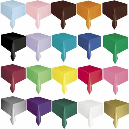 1pc Plastic PE TABLECOVERS Rectangle Table Cloth Cover Party Catering Events Tableware 54"X108" Drop Shopping Support