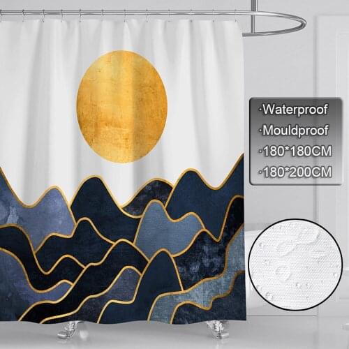 1x 3D Digital Printing Shower Curtain Waterproof Curtain Sea View Animal Dolphin Fish Bathroom Decoration Shower Curtain 12 Hook