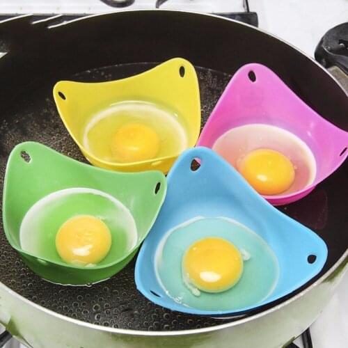 10Pcs/Lot Silicone Egg Poacher Poaching Pods Egg Mold Bowl Rings Cooker Boiler Cuit Oeuf Dur Kitchen Cooking Tools Pancake Maker