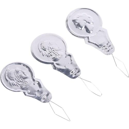 100pcs Bow Wire Loop Needle Threader Stitch Insertion Hand Machine Sewing Tool DIY Craft