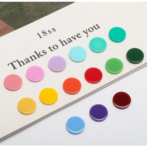 14mm round Korean fruta colored octa piece DIY hand hair clip jewelry earring earring accessories material