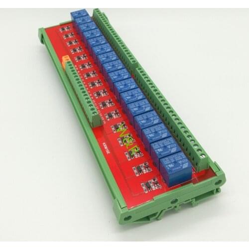 16-way intermediate relay module /PLC expansion board/with guide rail/high or low trigger 5/12/24V/ optional