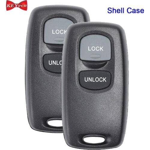 KEYECU 2pcs for MAZDA 2 3 6 323 626 Remote Key Shell Case Fob 2 Button