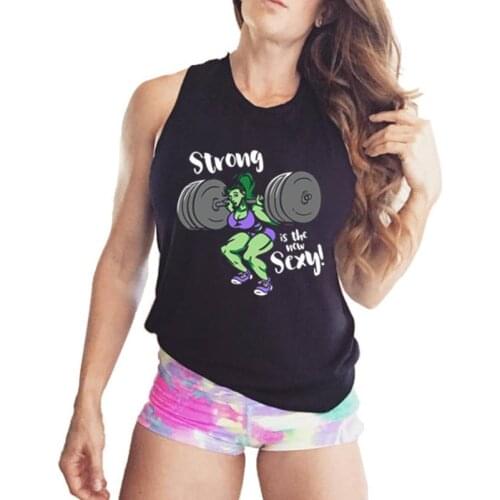 2021 Summer Tank Top Women Sexy SHE Printed Sleeveless Vest Female Casual Slim Tank Top Black Ladies Summer Fitness Tops