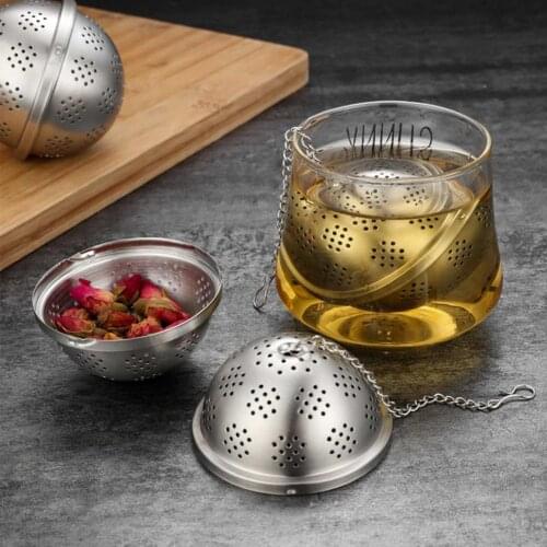 304 Stainless Steel Tea Infuser Sphere Locking Spice Tea Ball Strainer Mesh Infuser Tea Filter Strainers Kitchen Tools 5 sizes