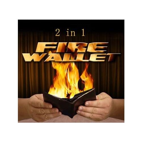 America 2 In 1 Fire Wallet - Black By China Magic,Stage Magic Tricks,Illusions,Street Magic,Funny,Joke