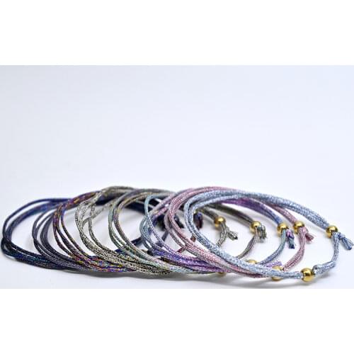 2021 Magic Colour Rope Bracelet Women Men Handmade Woven Thread String Copper Bead Bracelet Couple Friendship Jewelry