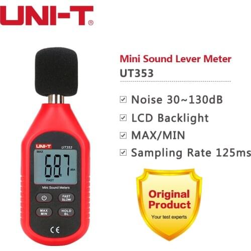 UNI-T UT353 Digital Sound Level Meter Noisemeter 30-130dB Decibel Tester Noise Audio detector Volume Measuring Instrument