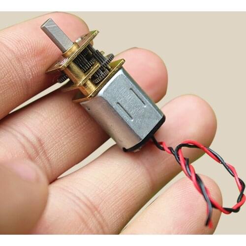 DC3V-6V N20 Miniature Geared Motor DC Motor Pure Steel Metal Mear Reduction55 RPM