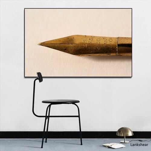 Culture Tip of A Fountain Pen Oil Canvas Painting Posters Wall Art Picture for Living Room Home Decor No Frame