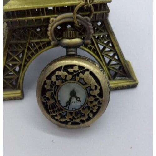 Pocket watch fashion watch flip the bird cage students watch cute girl decoration 10pcs PO71