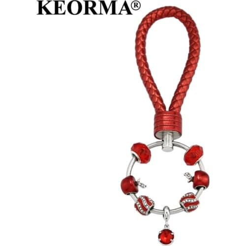 KEORMA Christmas Red Apple Keychain Gifts For Girls Key Rings Holder 1PCS Fashion Accessories Key Chains Pendant YK030