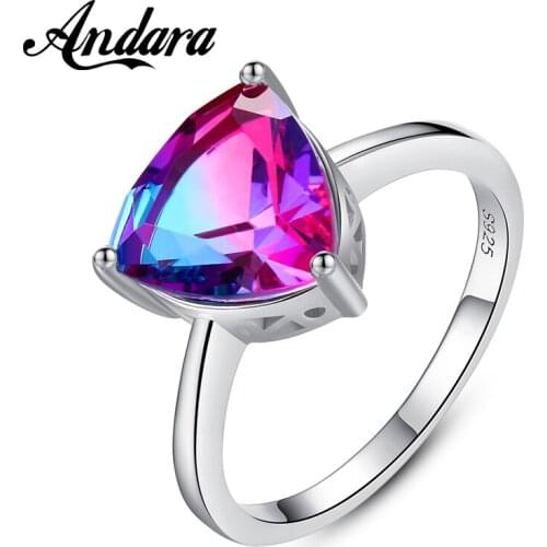Luxury 100% 925 Sterling Silver Heart Rings for Women Wedding Engagement Acessories Cubic Zirconia Jewelry