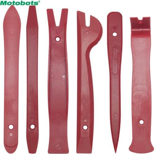 MOTOBOTS 1Set Red DIY Auto Door Radio Panel Dash Trim Removal Pry Opening Tools Set Car Repair Tool Kit Plastic Hand Tools #5765