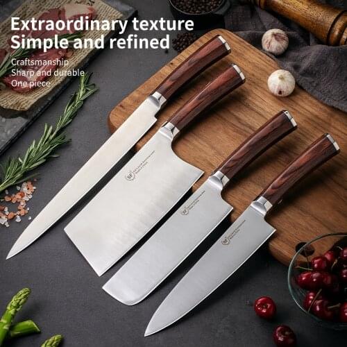 German 14116 super steel 1-4 piece chefs knife set, Japan Santoku, practical, slicing knife, new kitchen tool