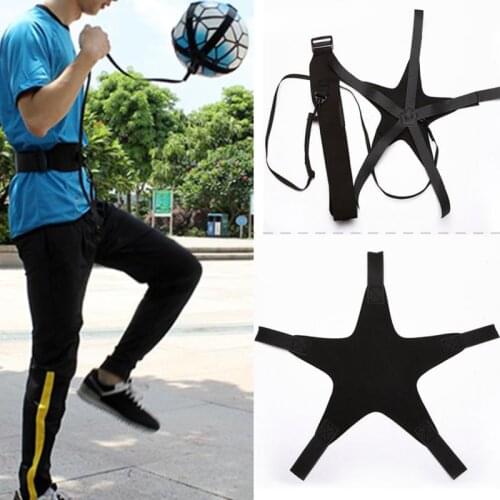 Soccer Training Belt Nylon Outdoor Adjustable Football Trainer Practice Assistance Strap Sports Workout Equipment Black