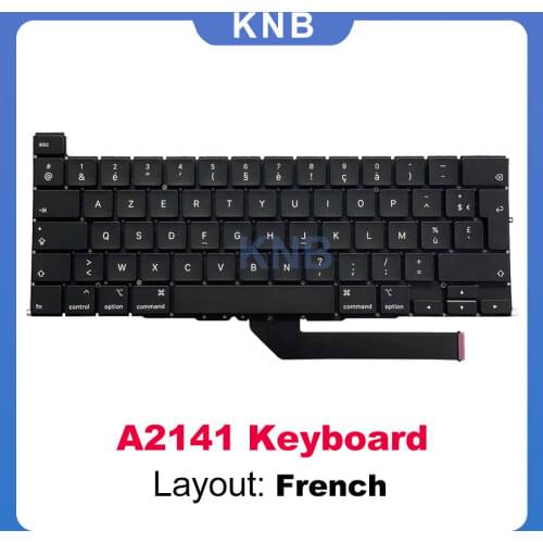 New A2141 Keyboard French Layout for MacBook Pro Retina 16" France FR 2019 Year