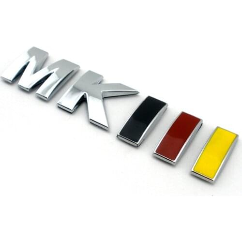OEM Service MKIII Grill Emblem 2.0V 2.4T 2.6T Plastic Chrome Badge 3D Car Logo Mk3 Car Trunk Sticker For Volkswagen