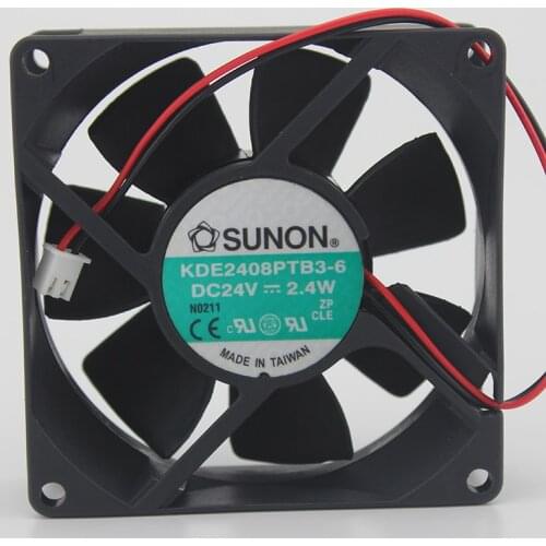 Original 8CM 8025 KDE2408PTB3-6 24V 2.4W double ball industrial computer inverter fan