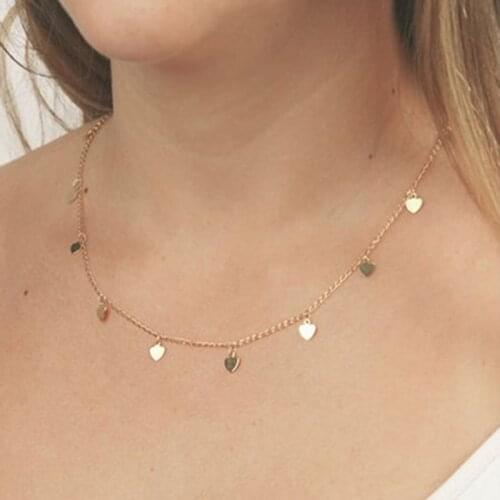 Europe and the United States popular jewelry exquisite heart-shaped pendant lady love necklace