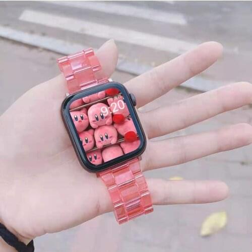 Transparent Watch Band for apple watch 6 5 band 44mm 42mm iwatch SE Bracelet Series 4 3 2 1 38mm 40mm strap correa Accessories