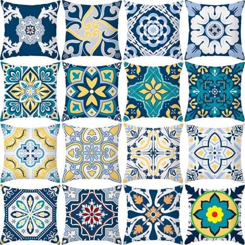 Multicolour Cushion Cover 45x45 Geometry Decorative Sofa Cushions Pillowcases Polyester Nordic Home Decoration Pillows Cover