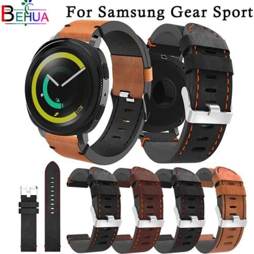 Leather loop Strap For Samsung Gear sport gear S2 Classic watch Band 20mm For Samsung Gear sport Replacement smart watch strap