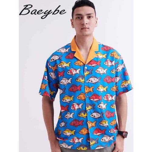 Fashion Man Hawaiian Shirts Couple Homewear Woman Blouse Button Up Shirt Short Sleeve Turn-Down Collar Unisex Casual Streetwear