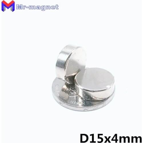 50pcs 15x4mm magnet D15x4 Super strong neo neodymium disc 15x4 magnet D15*4 NdFeB Magnet 15*4 Neodymium magnet projects D15*4mm