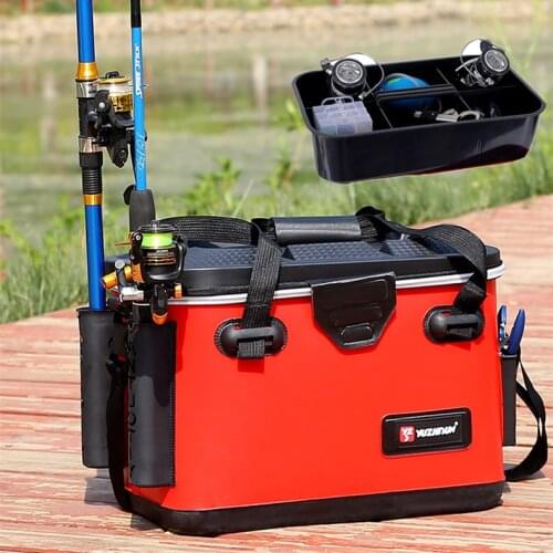 Thickened Fishing Box EVA Fishing Bucket Bag Waterproof Tackle Storage Hard Shell Large Capacity Organizer Carrying Bag VP002