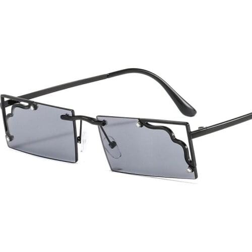 2021 High Quality Rectangle Sunglasses Women Vintage Square Sun Glasses For Woman With A Box Wave Sunglass Shades Gafas De Sol