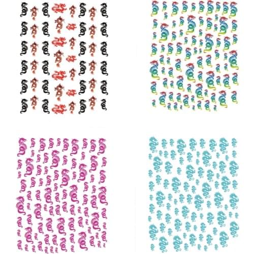 1 Sheet New Arrived 3D Nail Stickers Decals Red Black Dragons Design Adhesive Stickers Nail Art Decoration Nail Stickers