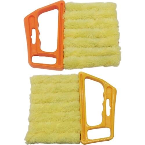 10 Pcs Microfiber Removable Washable Car Air Outlet Cleaning Brush Household Duster Window Leaves Blinds Cleaner Brushes Tool