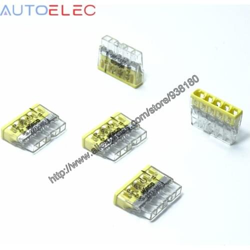 100Pcs 2273-205 mini pushfit Connectors COMPACT 5x2.5qmm CAGE CLAMP CONNECTION Push-wire Connector for Junction Boxes