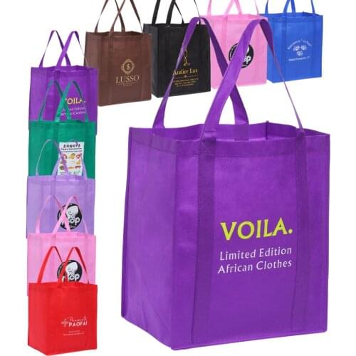 100PCS/Lot Grocery Tote Bag Customized with Own Logo