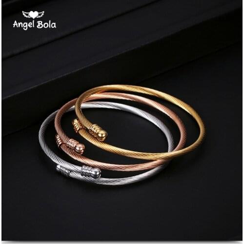3-color Glossy Beads Bracelet, Stainless Steel Bracelet Women Simple Personality Clothing Accessories Gifts for Lover