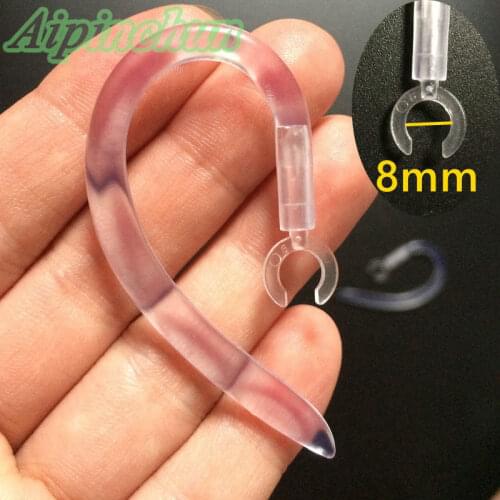 Aipinchun 3Pcs/Lot Soft 8mm 360 Degree Rotatable Silicone Earhooks Earloops Ear Hooks Loops For Bluetooth Headset Headphone