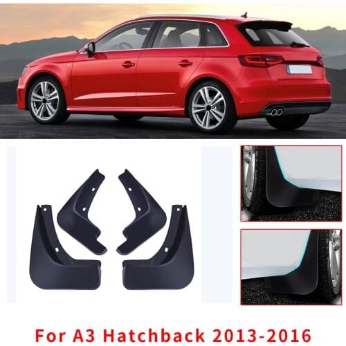 Car Mud Guards For Audi A3 Hatchback 2013-2014 2015 2016 Front Rear Splash Guards Over Fender Kit Car Styling Fender Accessories