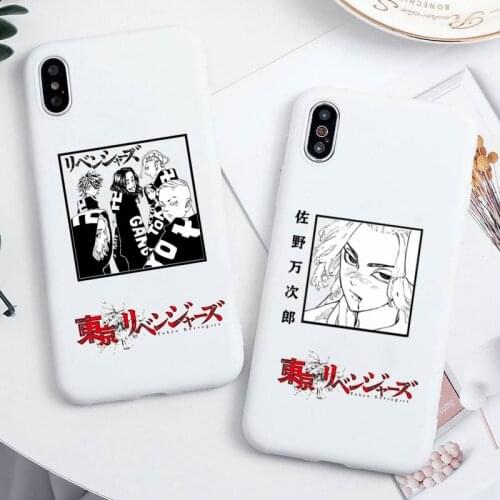 Anime Tokyo Revengers Manjiro Sano Phone Case For iphone 12 11 Pro Max Mini XS 8 7 6 6S Plus X SE 2020 XR Candy white cover