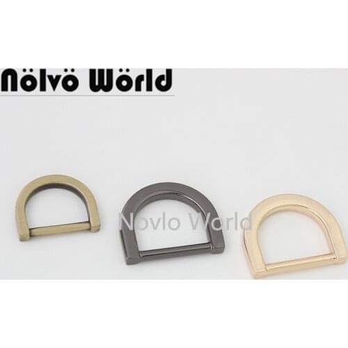 10-50 pieces 6 colors 2 size 13mm 16mm inner welded Irregularity tabular D ring for purse bag accessories
