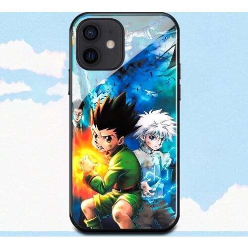 Hunter X Hunter GON FREECSS Case For iPhone 6 6s 7 8 Plus X XS XR 11 12mini 12Promax SE2 Killua Zoldyck Tempered Glass Case