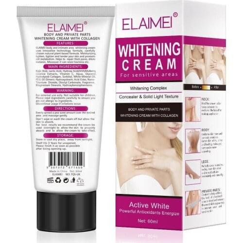 ELAIMEI Whitening Cream Face Body Lightening Cream Underarm Armpit Whitening Cream Legs Knees Private Parts Body Nature White