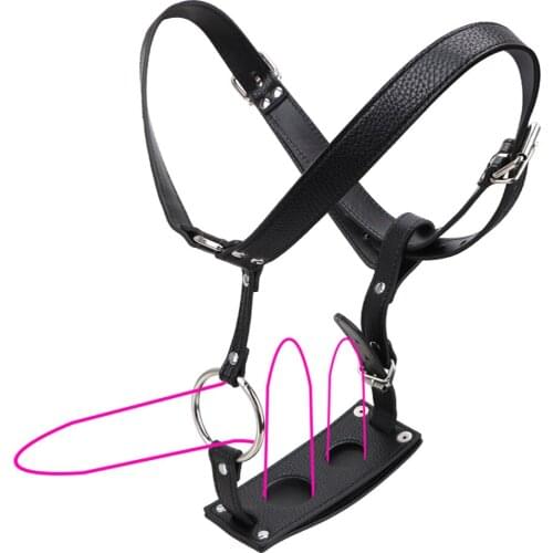 Leather Butt Plug Harness Panties With Cock Penis Ring Male Chastity Belt Device For Anal Plug Fixed Sexy Lingerie Bdsm Sex Toys