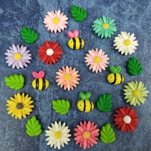 24 pcs/set Creative flower bee series fridge magnet refrigerator magnetic stickers strong neodymium whiteboard magnet home deco