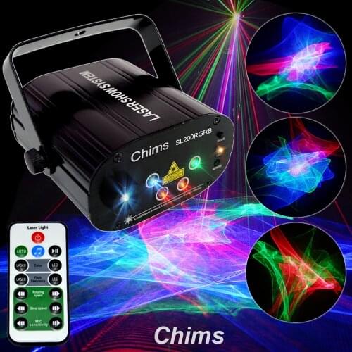 Chims DJ Laser Light RGB Aurora with Blue LED Colorful Decoration System Party Lighting Music Festival Disco Show Bar Dance Club