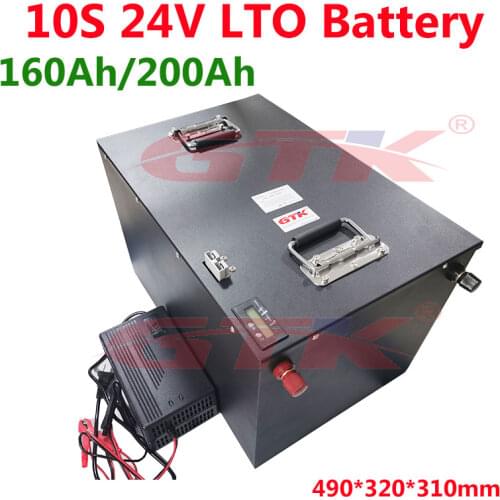 LTO 24v 160ah 200ah Lithium Titanate Battery Pack for 3600W Solar Panels Recreational Vehicle Tourist coaches +20A Charger